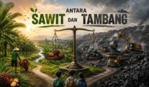 Ilustrasi antara sawit dan tambang. Foto: Halo Morowali.