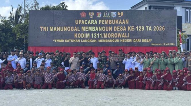 Kodim 1311 Morowali memulai TMMD ke-129. Foto: Aditama.