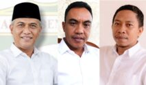 Dari kiri ke kanan: Kepala Dinas Pemuda dan Olahraga Kabupaten Morowali Mohammad Amin, Wakil Ketua KONI Morowali Ahmad Yani Arisandi dan Ketua IBR Morowali Asfar, bicara soal di balik penundaan PORPROV X Sulteng. Foto: Halo Morowali.