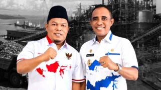 Gubernur Sulawesi Tengah Anwar Hafid bersama Ketua Fraksi PKB DPRD Sulawesi Tengah, Muhammad Safri. Foto: SMS/ Ghaff.