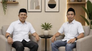 Bupati Morowali Iksan Baharudin Abdul Rauf bersama Ketua Tim Kerja IBR Morowali, Asfar. Foto: Halo Morowali.