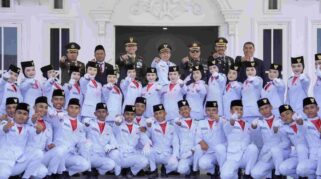 Paskibraka Morowali sukses bertugas pada Upacara Peringatan HUT RI ke-81, Senin 17 Agustus 2026. Foto: IKP Morowali.