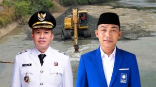 Bupati Morowali, Iksan Baharudin Abdul Rauf dan Ketua Harian DPD PAN Morowali, Alimudin. | Foto: PAN Morowali/Halo Morowali.