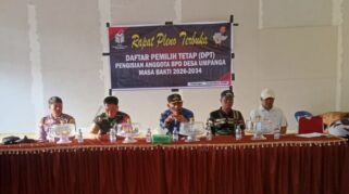 Rapat Pleno Terbuka DPT Pengisian BPD Umpanga. | Foto: PemCam-BB.