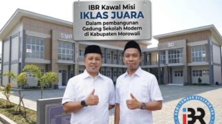 Bupati Morowali, Iksan Baharudin Abdul Rauf bersama Ketua Tim Kerja Iksan Bersama Rakyat (IBR) Asfar. | Foto: Tim Kerja IBR.