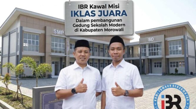 Bupati Morowali, Iksan Baharudin Abdul Rauf bersama Ketua Tim Kerja Iksan Bersama Rakyat (IBR) Asfar. | Foto: Tim Kerja IBR.